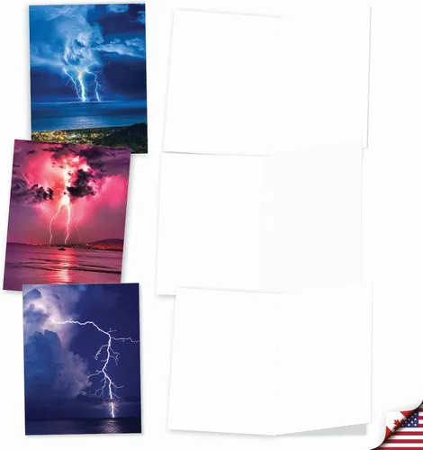 Vista 4 de The Best Card Company - Caja de 10 tarjetas para todas las ocasiones en blanco (4 x 5.12 pulgadas) - Tarjetas de paisaje escénico surtidas - Bolts