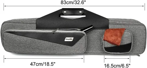 Vista 3 de Pool Cue Case 4x4 with Backpack Straps Carrying Case for 4 Pool Cues