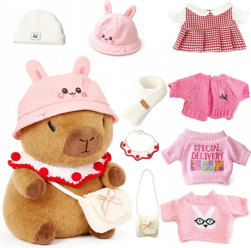Vista 13 de Capybara - Juguete de peluche, color negro, 10.2 pulgadas