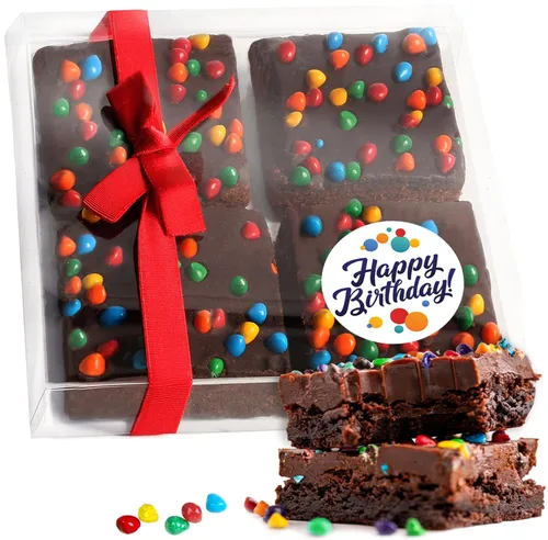Vista 24 de Cesta de regalo de galletas de brownies de Pascua, regalo de comida de chocolate envuelta individualmente para hombres, mujeres y niños, paquete
