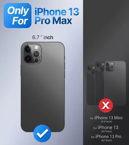 Vista 2 de Shields Up Funda para iPhone 13 Pro Max con soporte, funda transparente con soporte de doble anillo [ajustable y plegable] a prueba de golpes