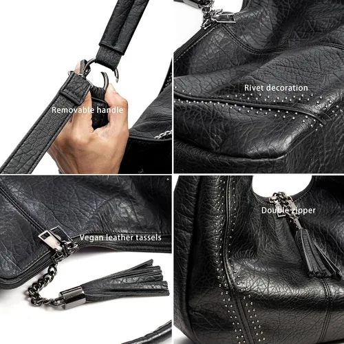 Vista 6 de KILAMAL Bolsos Hobo para mujer Bolsos de hombro y bolsos