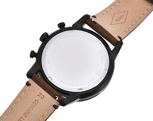 Vista 4 de Fossil Townsman - Reloj cronógrafo de cuarzo casual de acero inoxidable y cuero para hombre