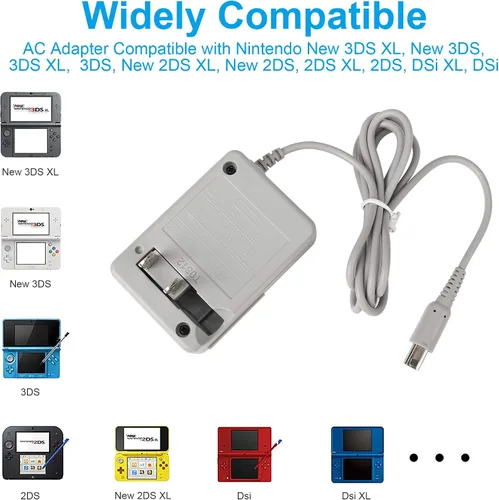 Vista 2 de Cargador 3DS cargador Dsi fuente de alimentación de repuesto para Nintendo 3DS 3DS XL 2DS 2DS XL DSi DSi XL Cargador Adaptador de CA 100-240 V