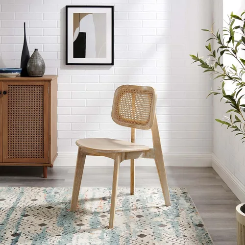 Vista 2 de Modway EEI-4645-GRY Habitat - Silla auxiliar de comedor de madera, color gris
