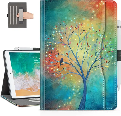 Vista 10 de Vimorco Funda para iPad de 9ª/8ª/7ª generación de 10.2 pulgadas, para iPad Pro de 10.5 pulgadas, para iPad Air de 3ª generación con soporte