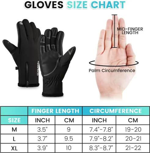 Vista 7 de Trifabricy -Guantes de esquí de invierno de 10 para hombres y mujeres, guantes térmicos de nieve impermeables multicapa para clima frío, guantes