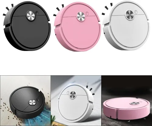 Vista 5 de Robot aspirador inteligente robot inteligente de limpieza de pisos con sistema de trapeador de barrido doble, múltiples modos de limpieza, carga