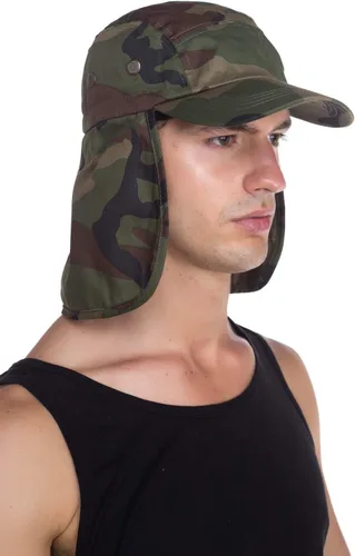 Vista 4 de Outdoor Fishing Sun Cap - Ear Neck Flap Hat