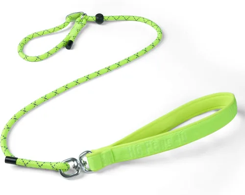 Vista 7 de Correa antideslizante para perro, correa y collar de entrenamiento resistente sin tirones con antienredos, mango acolchado e hilo reflectante