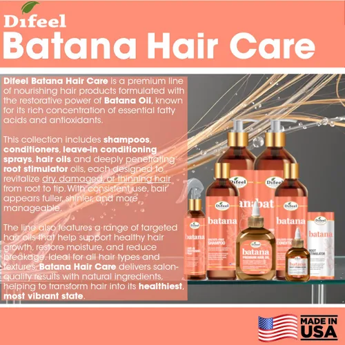 Vista 7 de Difeel Batana Shampoo 33.8 onzas - Champú fortalecedor sin sulfato para un cabello más grueso, más suave y manejable