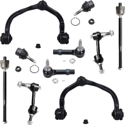 Vista 112 de Detroit Axle - Kit de suspensión delantera de 10 piezas para Chevrolet Trailblazer GMC Envoy 2004-2007 2005 2006 Soportes de brazo de control