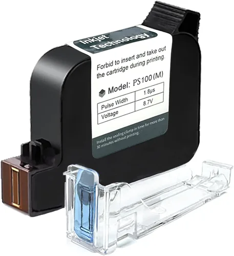 Vista 10 de Phezer Impresora de inyección de tinta portátil P16 mejorada para superficie plana con cartucho de tinta de secado rápido, máquina de codificación