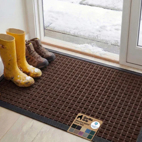 Vista 13 de Gorilla Grip - Tapete WeatherMax todo terreno 100% impermeable, caucho natural, resistente a manchas y decoloración, interior y exterior, fácil