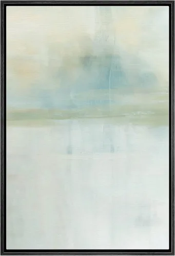 Vista 25 de IDEA4WALL Lienzo enmarcado para pared, acuarela pastel, cordillera, valle, ilustraciones abstractas, naturaleza, arte moderno, bohemio, decorativo