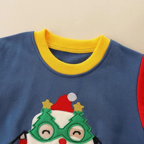 Vista 3 de Bumeex Sudadera de manga larga con cuello redondo de algodón para bebé niño pequeño 1-7T