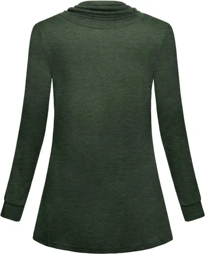 Vista 3 de Joymom Sudadera de maternidad con cuello vuelto cálido para lactancia materna