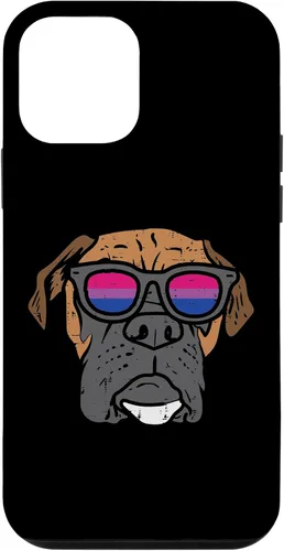 Vista 12 de Funda para iPhone 14 Boxer Dog LGBTQ Bisexual Flag Gay Pride Ally Bi Dog Lover