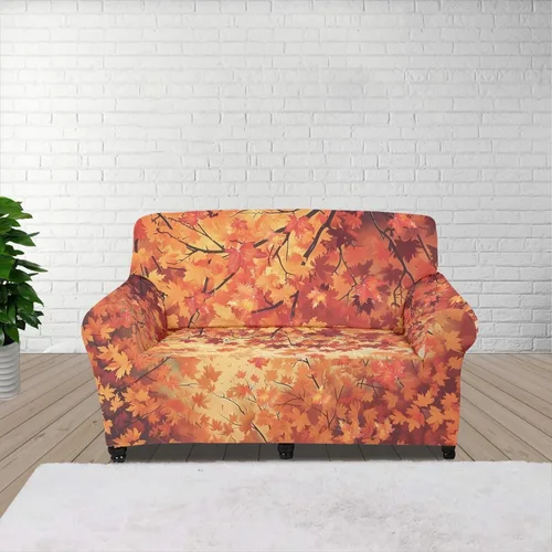 Vista 22 de Horeset Funda elástica para silla con diseño de flores hippie otoñales, funda para sofá, lavable, protección de muebles con espuma antideslizante