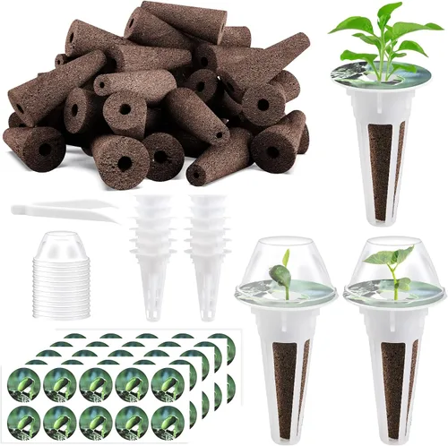 Vista 7 de Kit de 50 piezas de cápsulas hidropónicas Tigvio: Cultive cualquier cosa con 50 esponjas de cultivo - Compatible con todas las marcas de hidroponía
