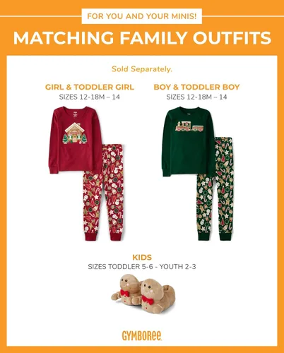 Vista 3 de Gymboree Girls' Christmas Cotton 2-Piece Pajama Sets, Big Kid, Toddler, Baby Gymmie