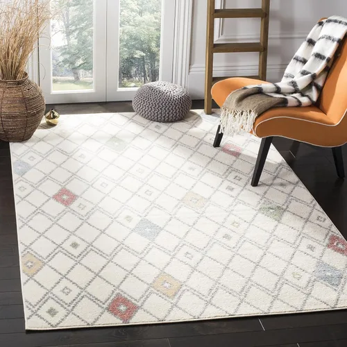 Vista 8 de SAFAVIEH Adirondack Collection ADR132B - Alfombra de pasillo, 2 pies 6 pulgadas x 8 pies, diseño de enrejado bohemio marroquí, no desprende pelusa
