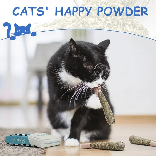 Vista 5 de Nocciola Paquete de 3 juguetes de hierba gatera para gatos, divertidos juguetes para gatos rellenos con hierba gatera orgánica 100% pura, juguetes
