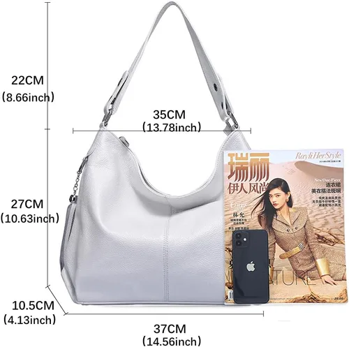 Vista 75 de Moda suave cuero genuino borla mujer bolso señoras hombro mensajero hobo bolso