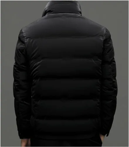 Vista 4 de CZDYUF - Chaqueta de invierno para hombre, cuello alto, casual, cálida, gruesa, para negocios, para personas jóvenes (color D, talla XL)