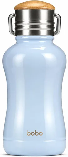 Vista 27 de YOHKOH Mini Botella de Agua Aislada al Vacío Con Tapa de Bambú - Botella de Agua Térmica de Acero Inoxidable para Mujeres, Niñas, Niños, Botella