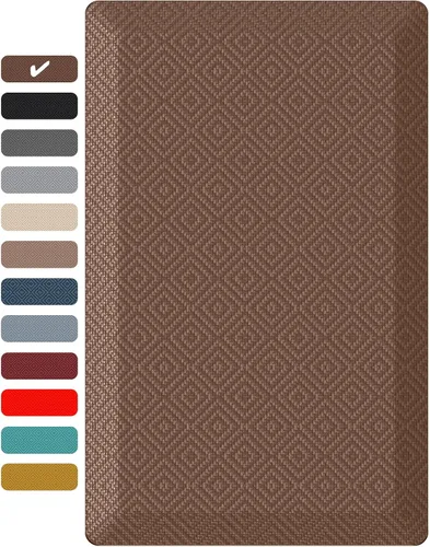Vista 18 de Ophanie Tapetes de cocina para piso, alfombras de cocina de 3/4 de pulgada de grosor, 20 x 32 pulgadas, tapete acolchado antifatiga para estar