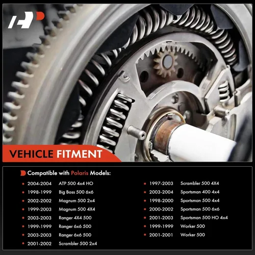 Vista 2 de A-Premium Rotor de volante compatible con Polaris Sportsman 400 500, Big Boss 500, Magnum 500, Ranger 500, Scrambler 500, Worker 500, ATP 500
