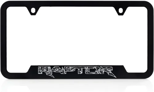 Vista 11 de Marco de Placa de Licencia de Metal Negro Ford Raptor