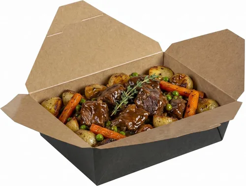 Vista 70 de Restaurantware Bio Tek - Cajas para llevar de 30 onzas, 200 loncheras para llevar, cierre de tabulación, resistentes al calor, desechables, de papel