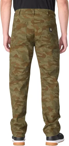 Vista 2 de Carhartt - Pantalón Rigby corte recto relajado para hombre verde army camuflado