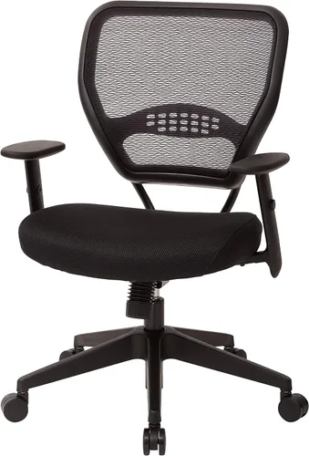 Vista 7 de SPACE Seating AirGrid Latte silla de malla, Poliuretano, Negro