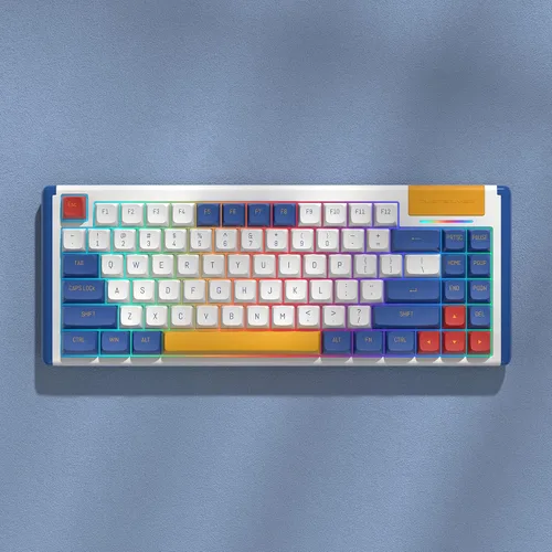 Vista 6 de DUSTSILVER Teclado K84 para juegos con cable, 75% de diseño de EE. UU., 84 teclas, ultra compacto, intercambiable en caliente, mini teclado