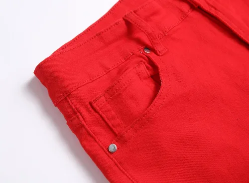 Vista 3 de Jeans ajustados para hombre, pantalones de mezclilla elásticos rasgados