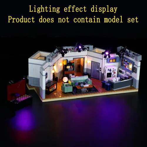 Vista 6 de GEAMENT Kit de luz LED (control remoto) compatible con Lego Seinfeld - para ideas 21328 modelo de construcción (juego de modelos no incluidos)