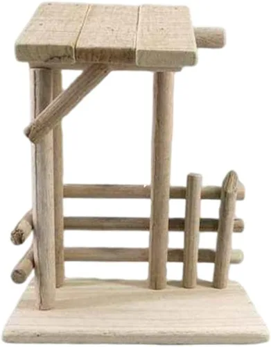 Vista 8 de Estatua de belén de Navidad, adorno de mesa, delicado, coleccionable, decoración navideña, escultura de resina de madera para estante del hogar