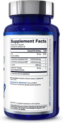 Vista 8 de 1MD Nutrition ImmunityMD - Probiótico para la salud inmunológica Potentes cepas probióticas seleccionadas por médicos con prebiótico - Promueve