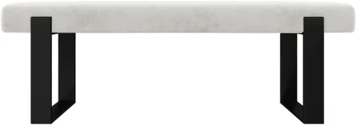Vista 8 de VANT Banco de cama tapizado, beige Boucle, níquel cepillado Boucle Beige - Níquel cepillado