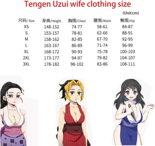 Vista 4 de Tengen Uzui Wife Makio Disfraz Suma Kimetsu no Yaiba Cosplay Hinatsuri Conjunto completo para fiesta (con peluca)