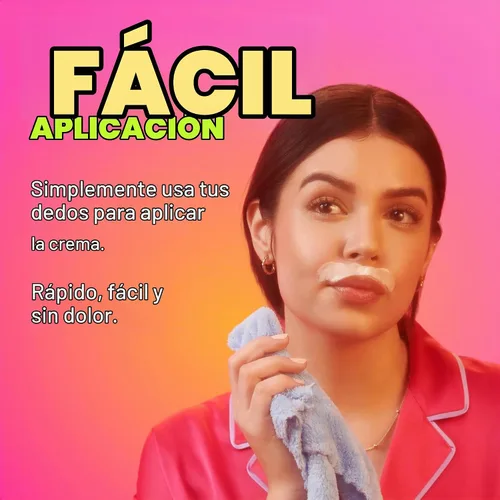 Vista 8 de Nair Crema hidratante para depilación facial, aceite de almendras dulces, botella de 2 onzas