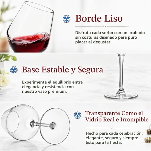Vista 3 de Dicunoy Juego de 4 copas de vino irrompibles de 16 onzas, copas de vino de plástico para exteriores, copas de plástico, reutilizables, sin BPA