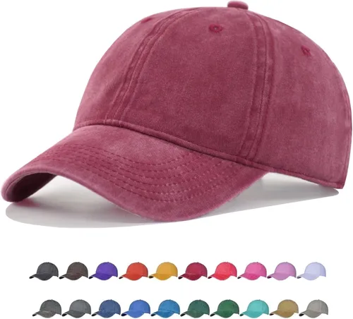 Vista 56 de TSSGBL - Gorras de béisbol ajustables de algodón lavado estilo vintage, sin estructura, de perfil bajo, desgastadas, gorra clásica para papá
