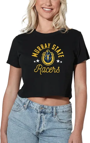 Vista 327 de Colección oficial de camisetas con diseño de mascota desgastada para mujer, color negro Grizzlies del estado de Adams