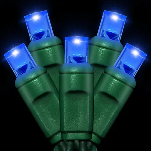 Vista 14 de Cadena de luces LED de 25 pies, 50 L, 6 pulgadas de espacio, cable verde, rojo y verde
