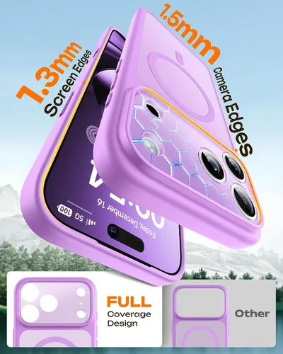 Vista 415 de TOCOL Funda para iPhone 11, compatible con Magsafe, protección completa de cámara, imanes integrados, protección contra caídas, funda translúcida