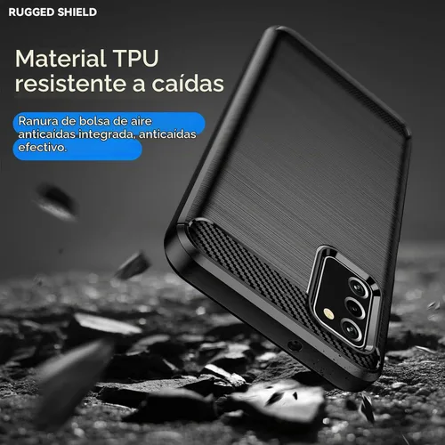 Vista 6 de M MAIKEZI Funda para Samsung A03S, Galaxy A03S con protector de pantalla HD, absorción de golpes flexible de TPU parachoques de goma suave
